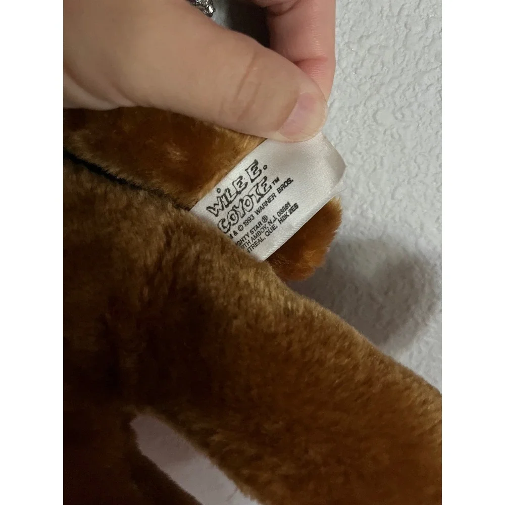 Vintage 1993 Wile E Coyote Plush Toy Warner Bros Looney‎ Tunes Stuffed Animal